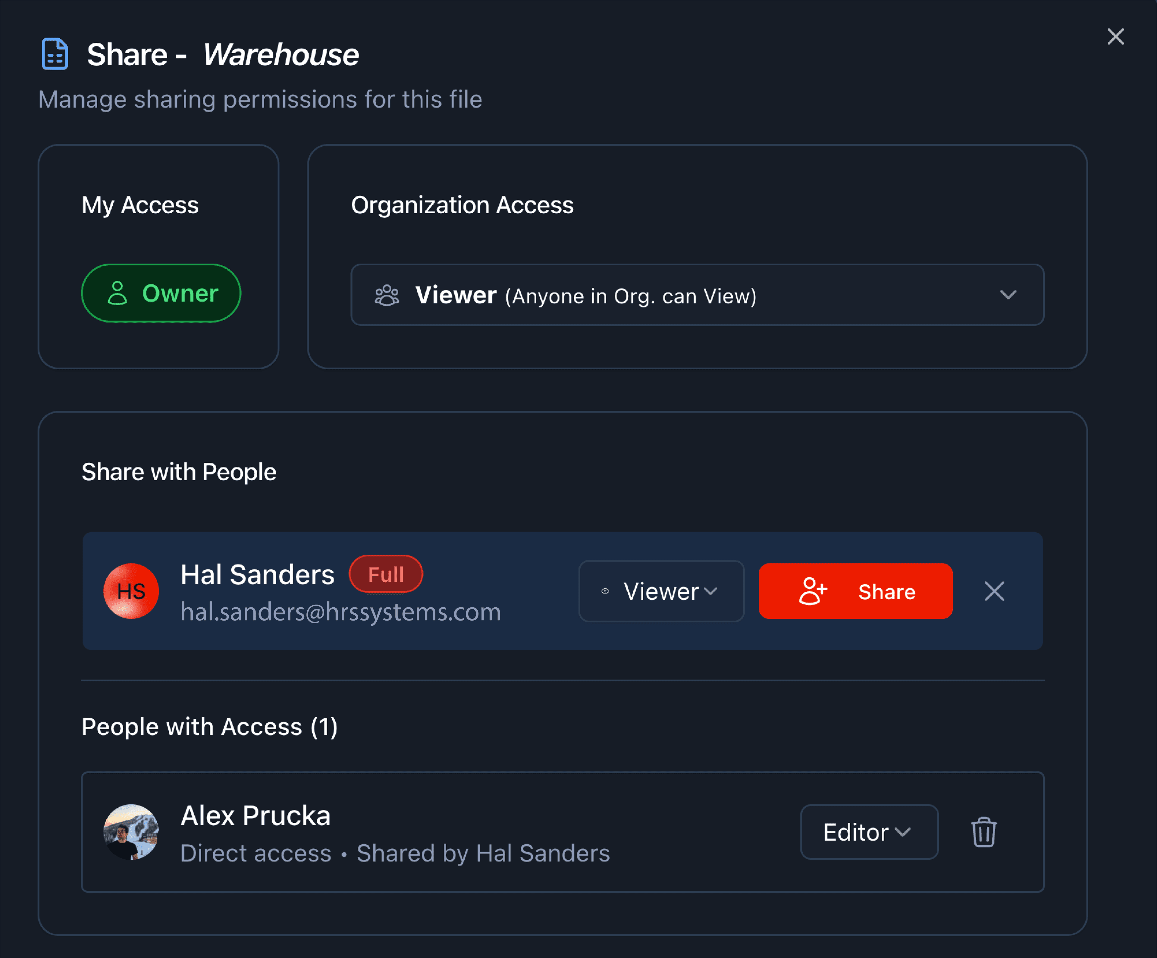 HASS Cloud share dialog